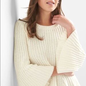 GAP Peplum Flare Sweater Ivory